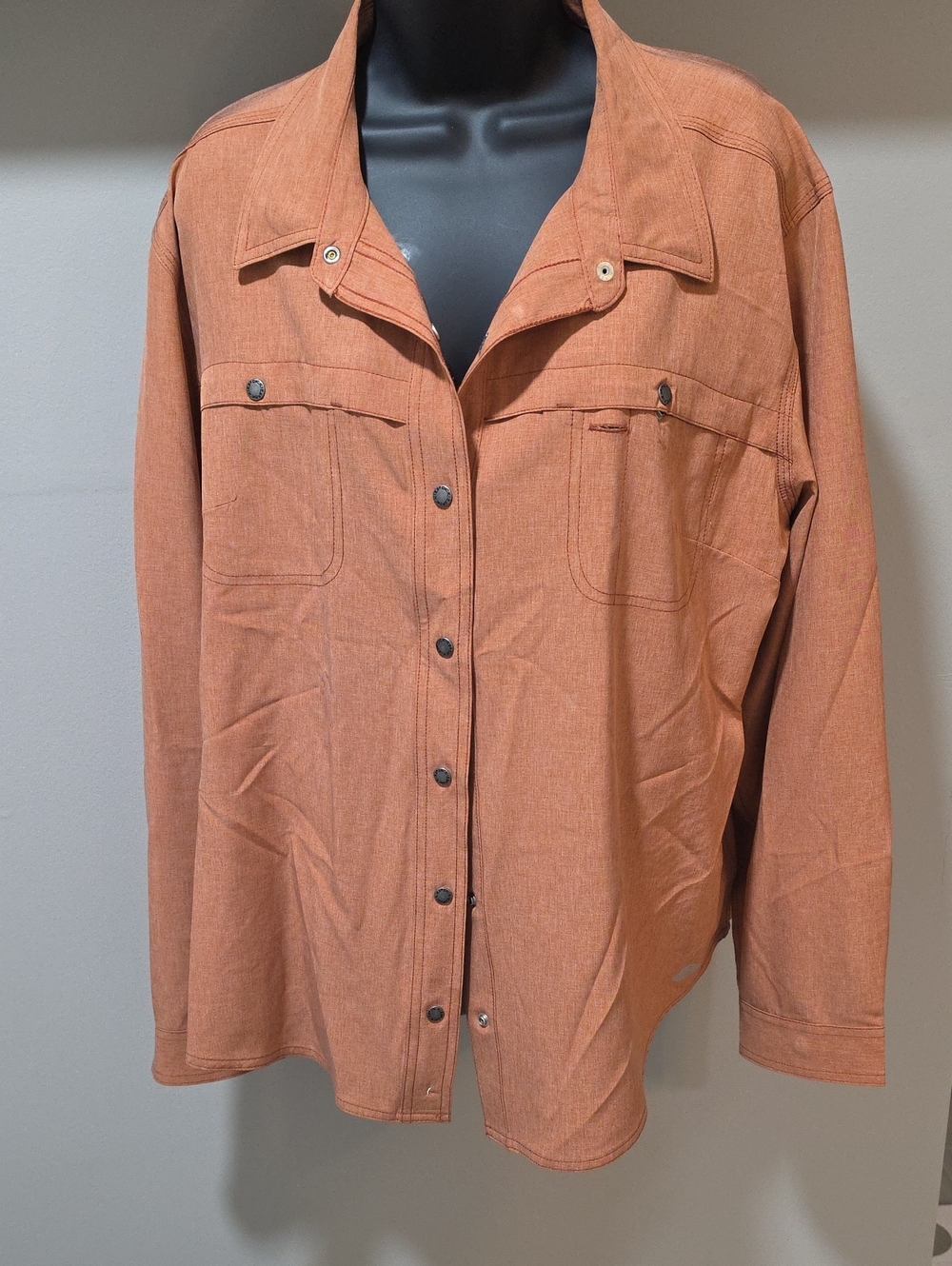 Dickies Rust-Orange Button-Front Jean Jacket